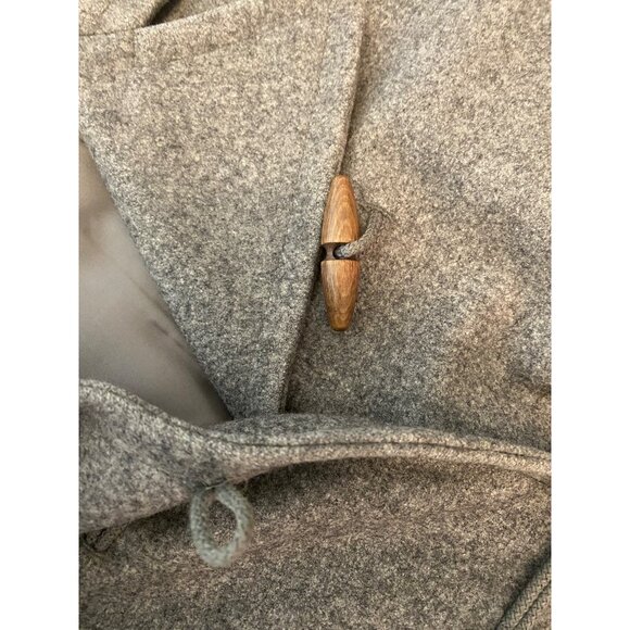 Benetton Womens Wool Blend Gray Peacoat Made In Italy Large - Picture 8 of 13